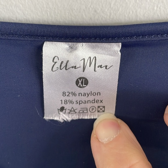 Ella Mae by Modli modest swimwear collection Short Sleeve Swim shirt. Xl. Navy. - Picture 4 of 7